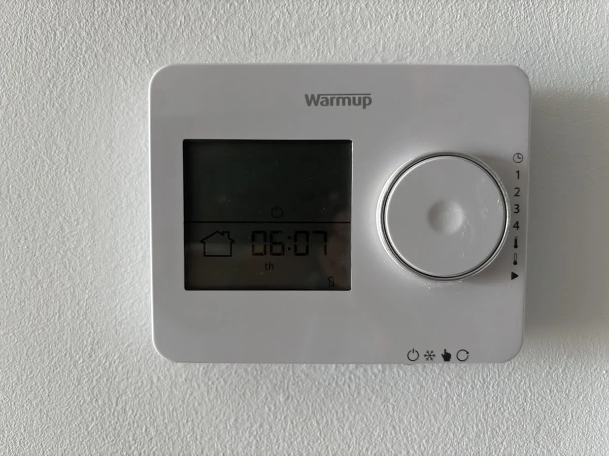 Warmup floor-heating control