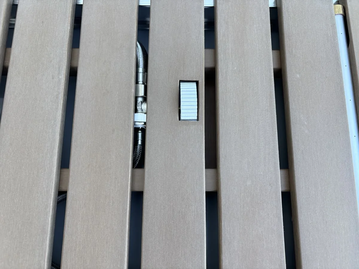 Garden shower foot control